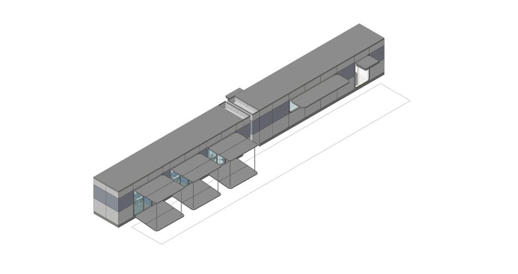 Ardmac-Germfree-HOK Areal configuration graphic of proposed Covid-19 Testing lab