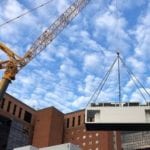 Ardmac - Cental Crane lifting modular building