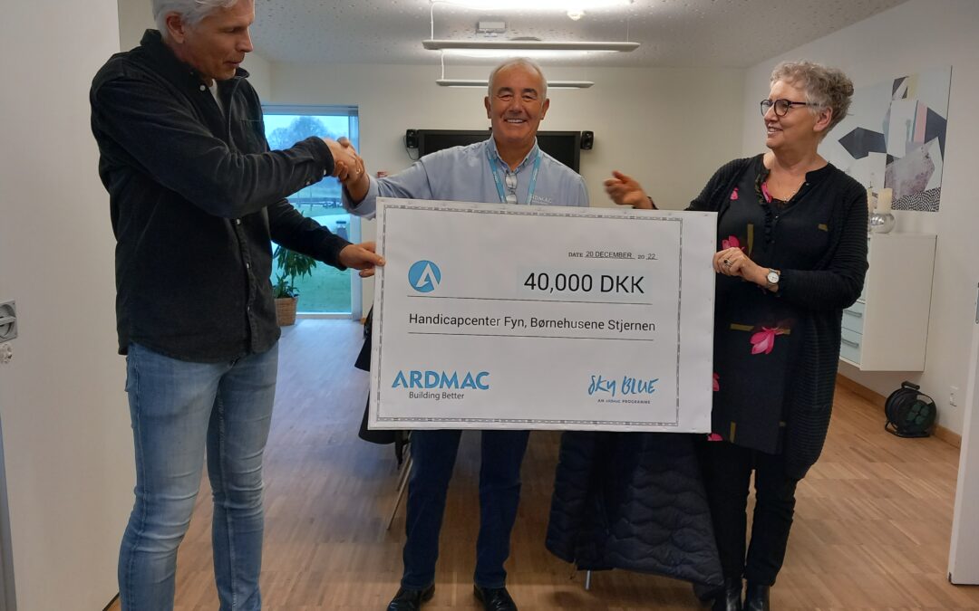 Ardmac’s Denmark team donates 40,000 DKK to Børnehusene Stjernen